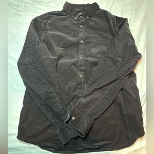 Banana Republic Men's Dark Gray Corduroy Shirt